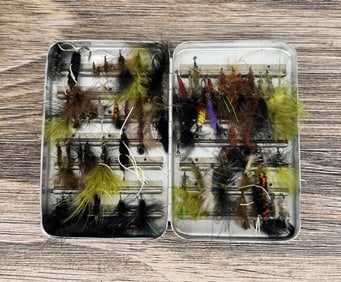 Perrine Fly Box with Montana Trout Flies