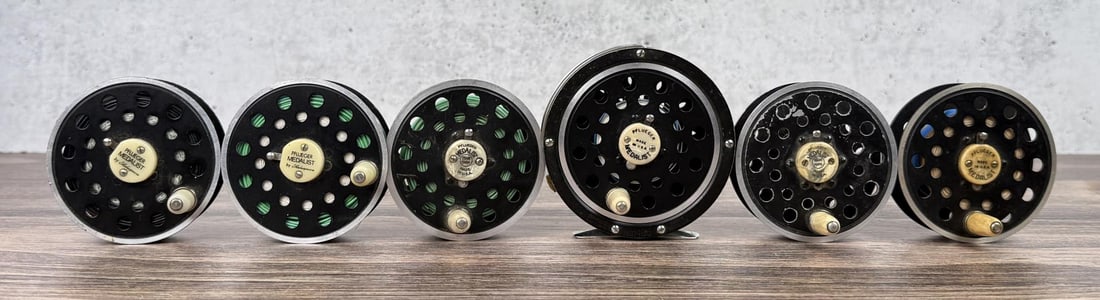 Pflueger Medalist 1495 Fly Fishing Reel and Spools: Nice Example. 5 extra spools.