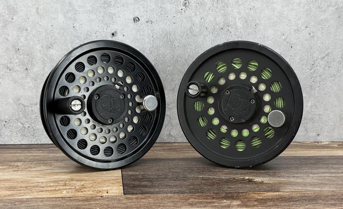 Pair of Ross Extra Spools for Fly Fishing Reels: Extra Spools for the Cimarron and the Gunnison Fly Reels. Both come loaded with line - one with sinking 8 weight, and one with Floating 5 Weight.