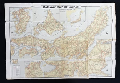 Japan National Railways Map Hokkaido Line