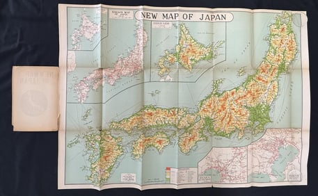 New Map of Japan Nihon Kenkyusha