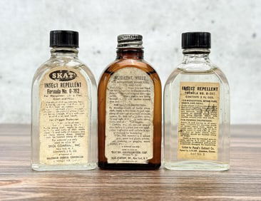 WW2 US Army Tropical Insect Repellent Bottles