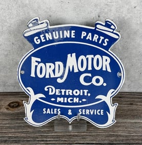 Porcelain Ford Motor Co Detroit Sign