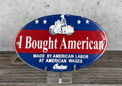 Porcelain Indian Motorcycles Sign