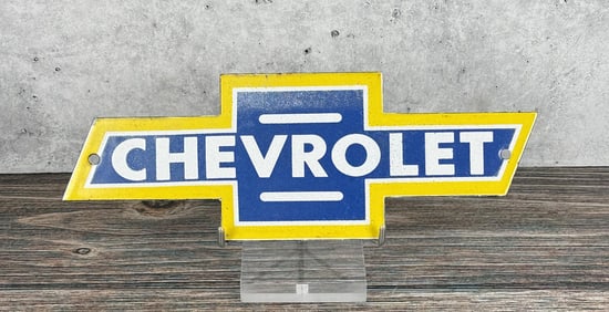 Porcelain Chevrolet Emblem Sign
