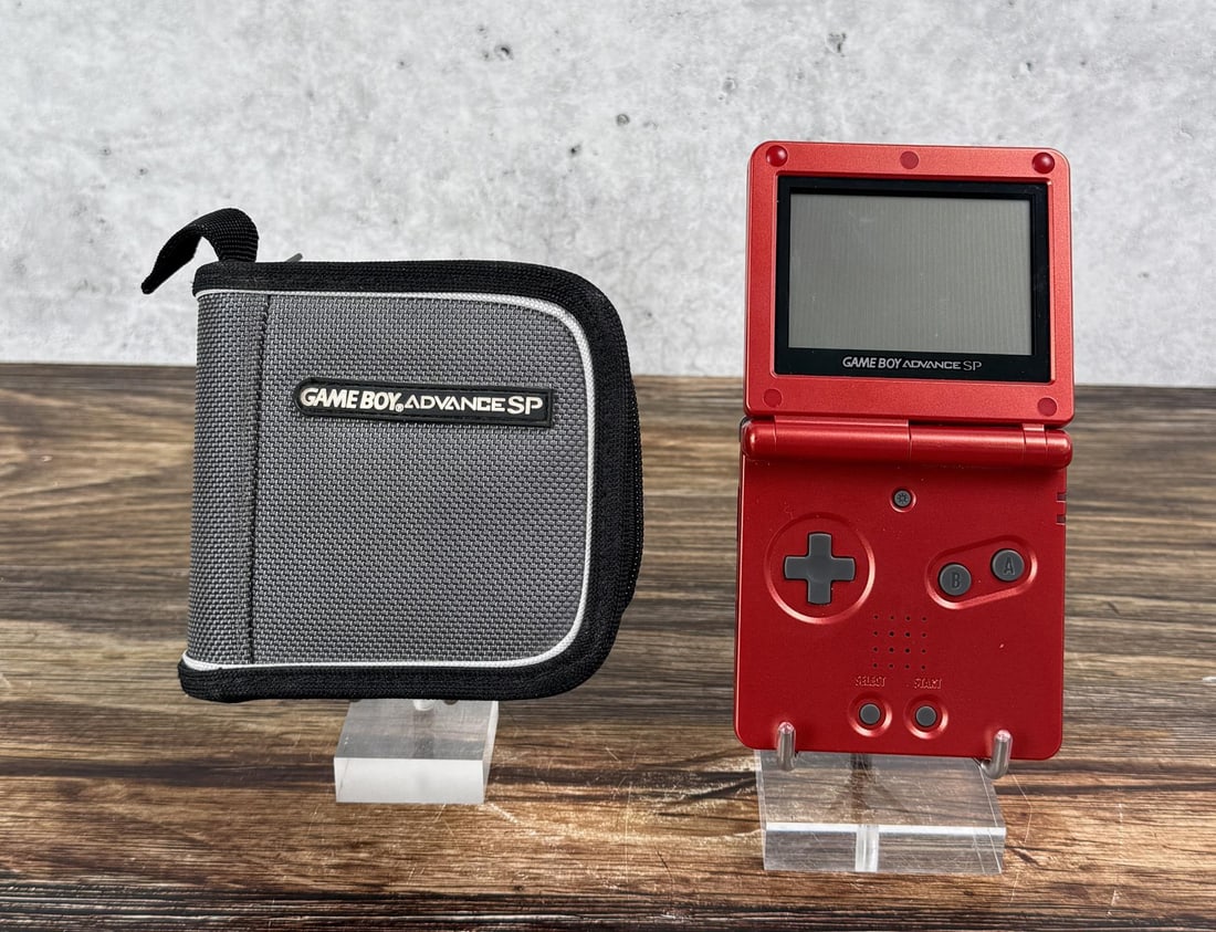 Nintendo Game Boy Advance SP Console: Works and loads games without issue. AGS-001 Red.