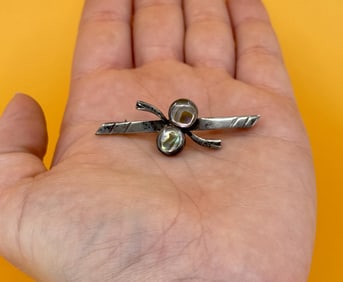 Taxco Sterling Silver Abalone Brooch