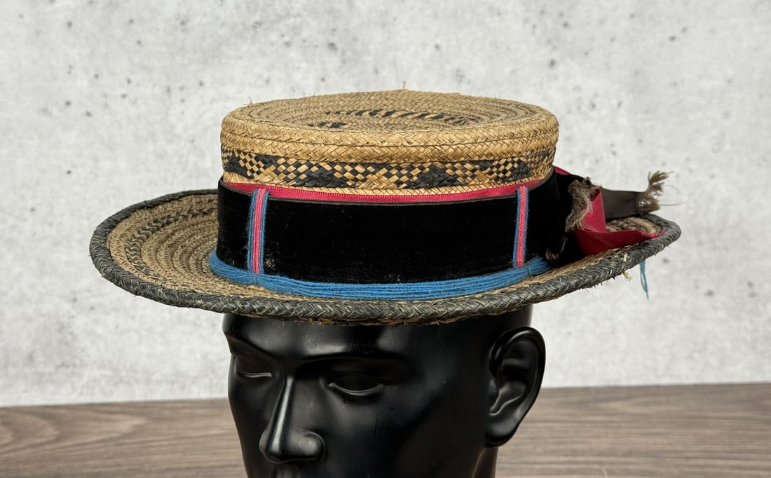 Tribal Woven Boater Hat: Nice example.