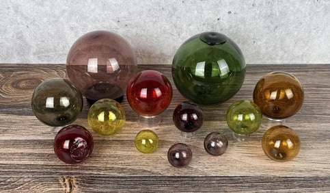 Collection of Blown Glass Fishing Floats