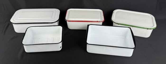 Antique Enamel Farmhouse Refrigerator Boxes