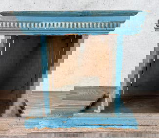 Antique Country Painted Primitive Clock Shelf