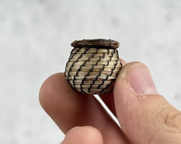 Miniature Horsehair Native American Indian Basket