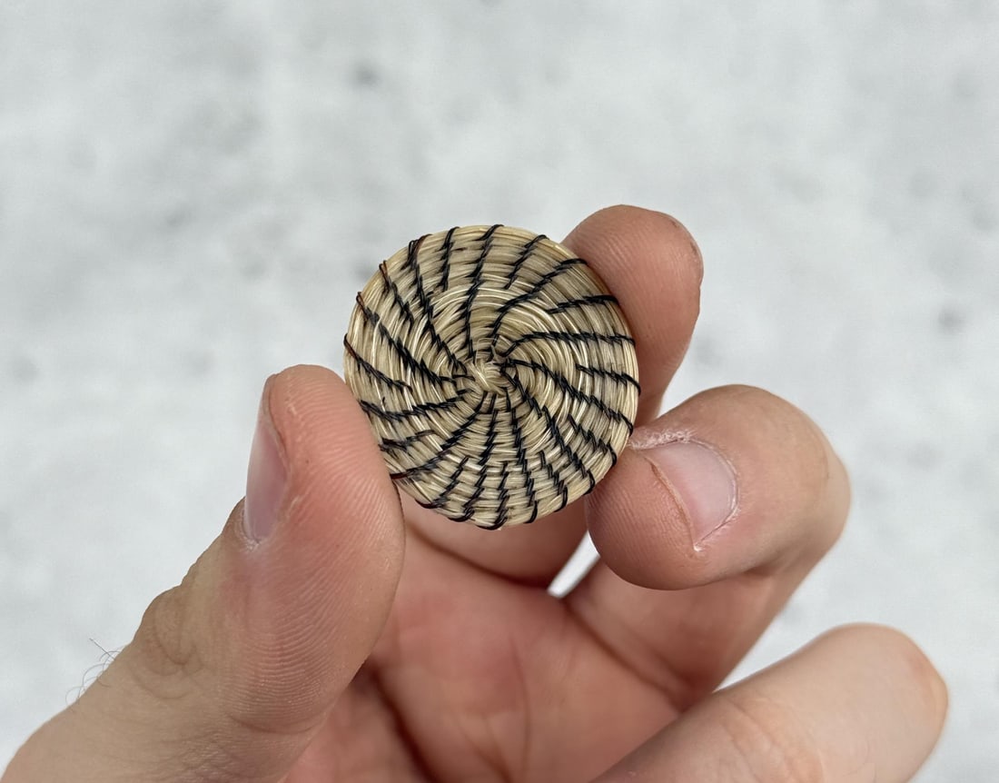 Miniature Horsehair Native American Indian Basket (1 of 5)