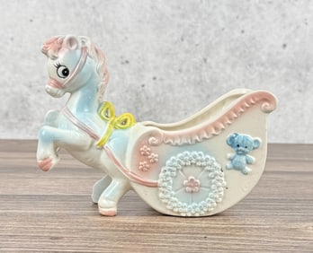 1960s Horse with Carriage Planter