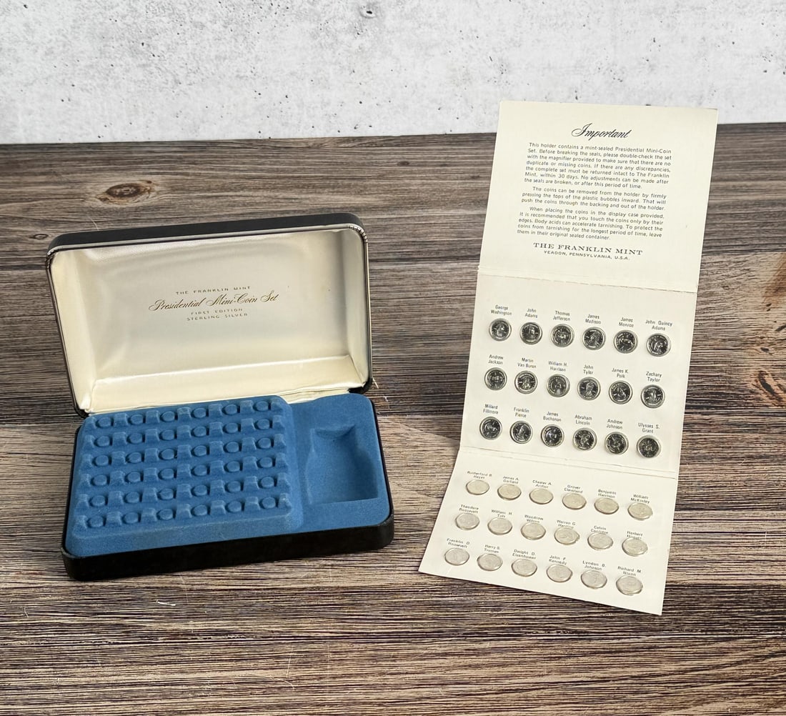 Franklin Mint Sterling Presidential Mini Coin Set: Nice set.