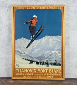 Chamonix Mont Blanc 8th Winter Olympics Poster