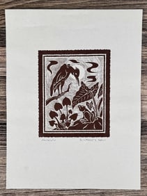 Dietrich Varez Auku'u Hawaiian Woodblock Print