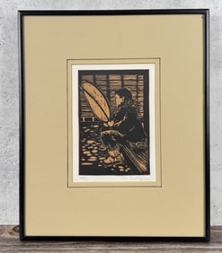 Mary Simpson Inuit Woodblock Print