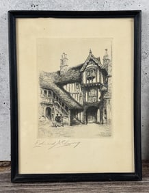 Edward J. Cherry Lord Leycester Hospital Etching