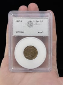 1918 P Buffalo Nickel MS65 AGS