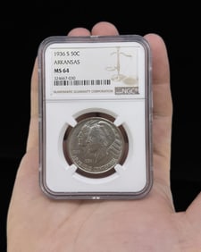 1936 S Arkansas Silver Half Dollar MS 64 NGC