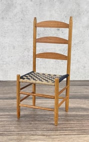 Miniature Shaker Ladder Back Strap Seat Chair