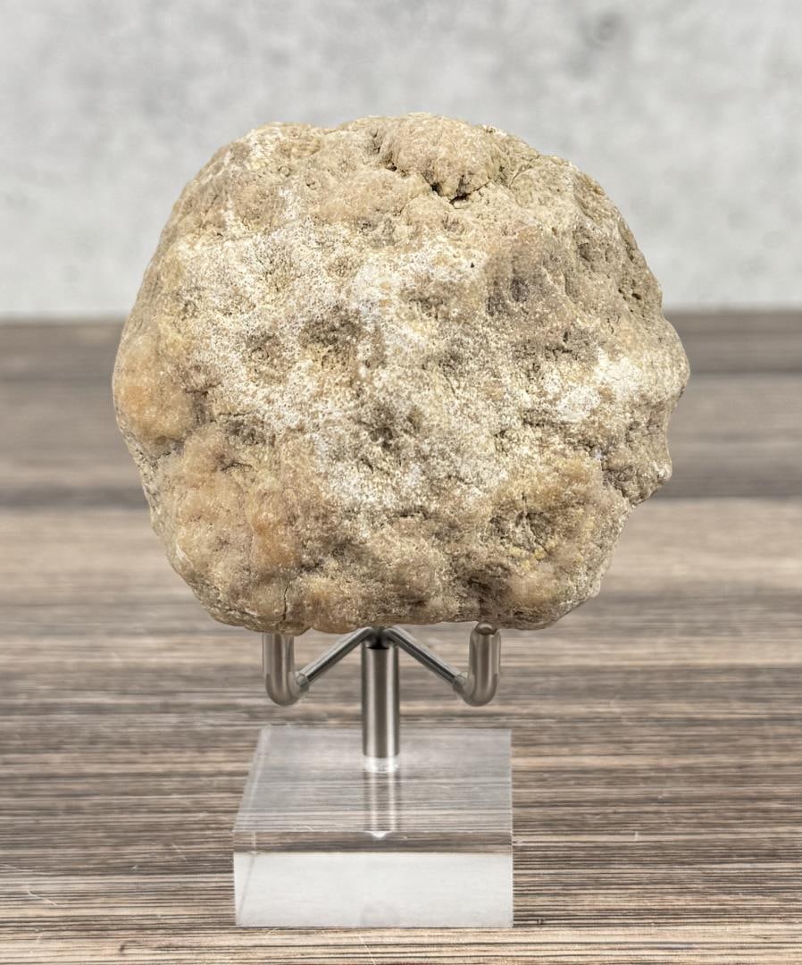 Unopened Quartz Geode: 3" by 2 3/4" by 2". 272 grams.