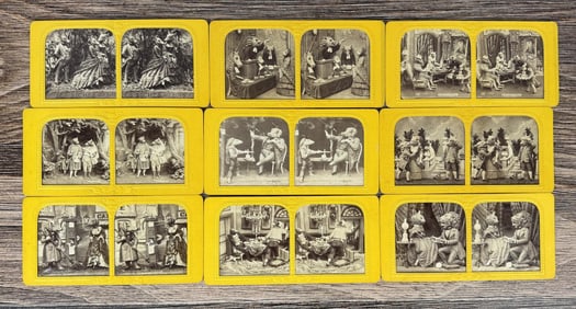 French Anthropomorphic Tissue Stereoviews