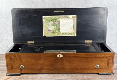 Antique Swiss 12 Song Cylinder Music Box