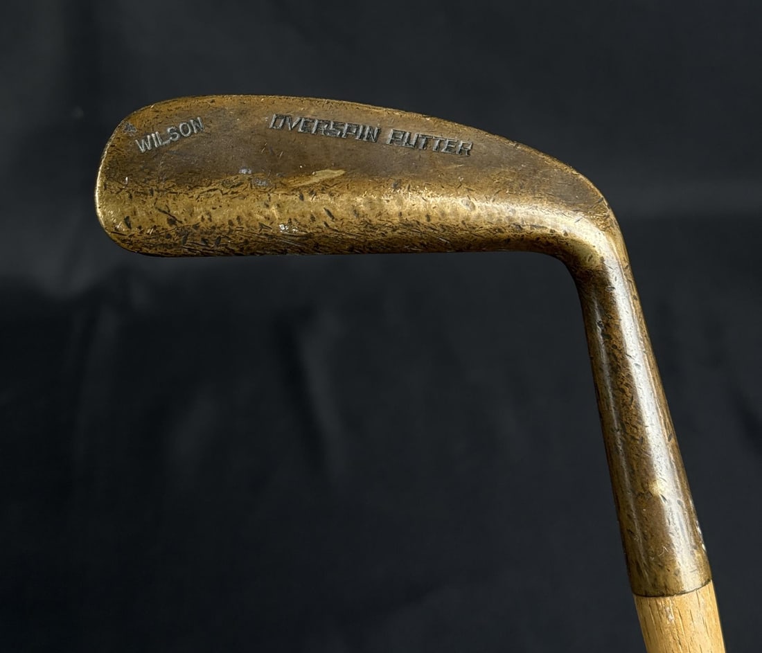 Wilson Hickory Handle Overspin Golf Club Putter: 32 1/4" long.