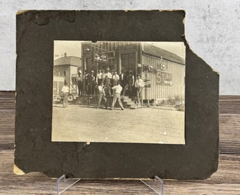 Old West Street Boxing Match Cabinet Card Photo