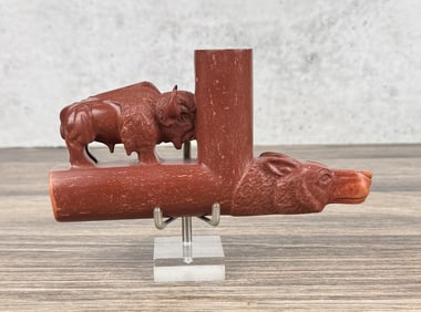 James Under Baggage Sioux Catlanite Pipe Bowl