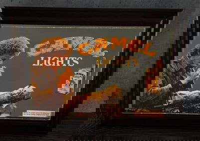 Camel Lights Cigarettes Lighted Sign Mirror