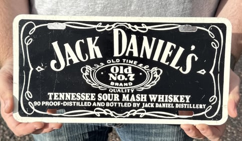 Jack Daniels Whiskey License Plate