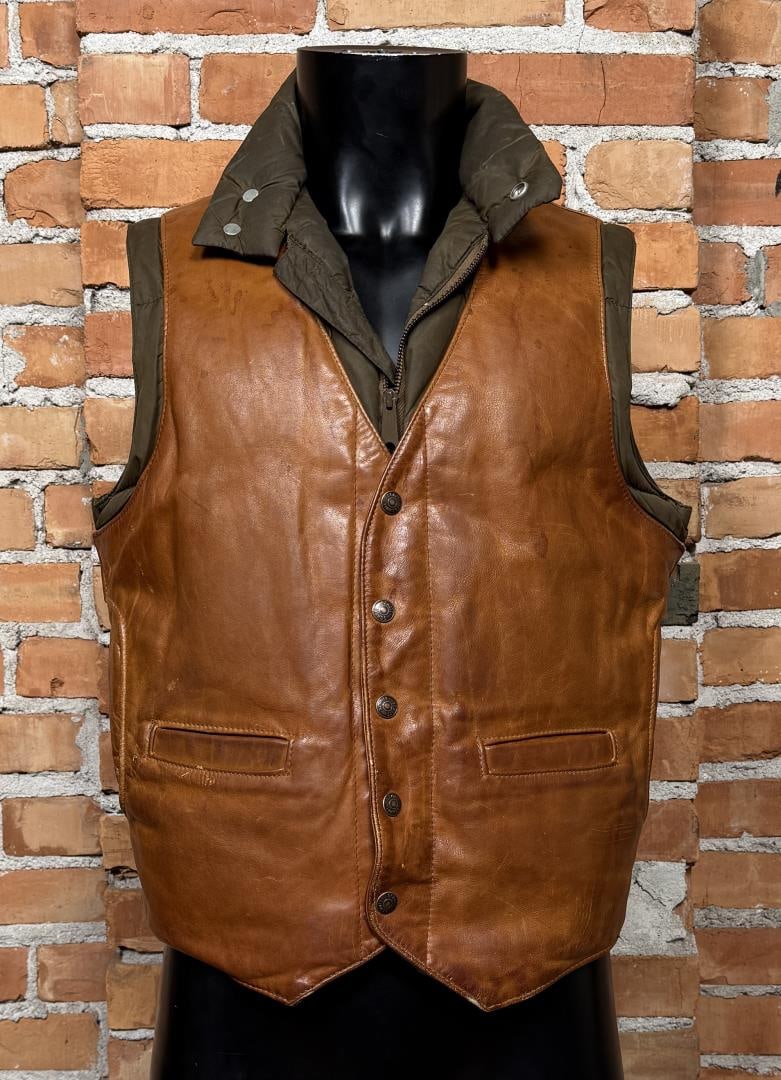 Vintage Schott Sportswear Motorcycle Down Vest: Size 40