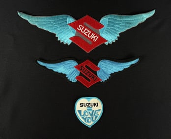 Vintage Suzuki Motorcycle Jacket Patches
