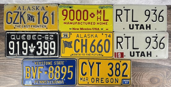 Collection Of License Plates