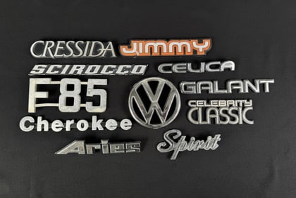 Group Of Automobile Fender Emblems