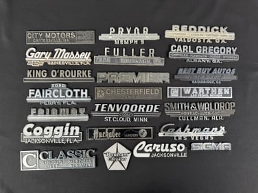 Large Collection Of Car Dealership Badges