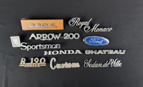 Group Of Automobile Fender Emblems & Badges