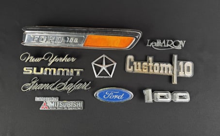 Collection Of Automobile Fender Emblems