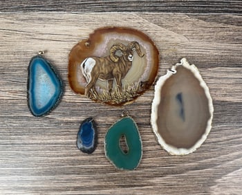 Cut And Polished Agate Slabs