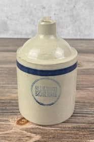 Blue Band Stoneware Jug
