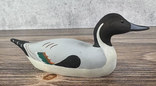 Carved Wood Pintail Duck Decoy