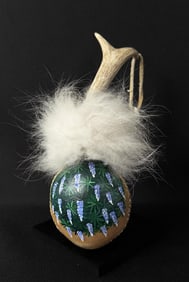 Montana Indian Made Leather Dance Rattle