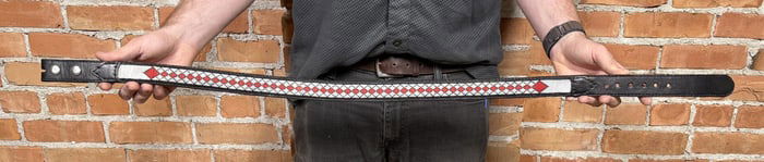 Western Cowboy Beaded Leather Belt