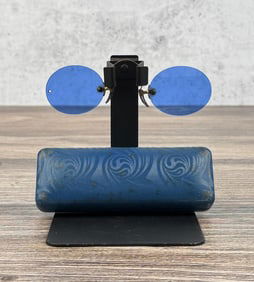 Civil War Era Cobalt Blue Pince Nez Sunglasses