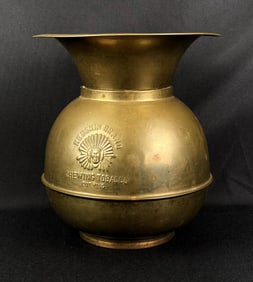 Redskin Chewing Tobacco Brass Spittoon