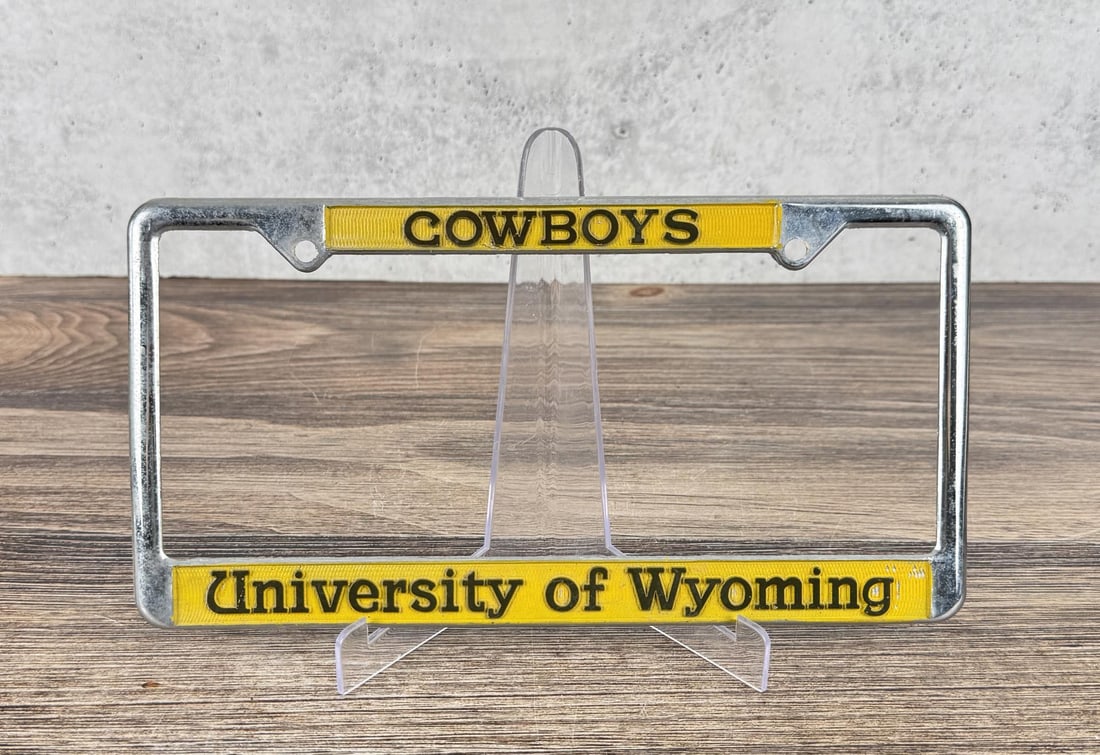 University Of Wyoming Cowboys License Plate Frame: 12 1/8" by 6 1/4"
