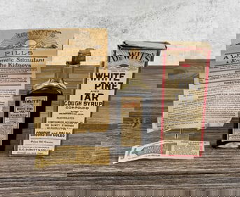 DeWitt's White Pine Tar Cough Syrup Bottle